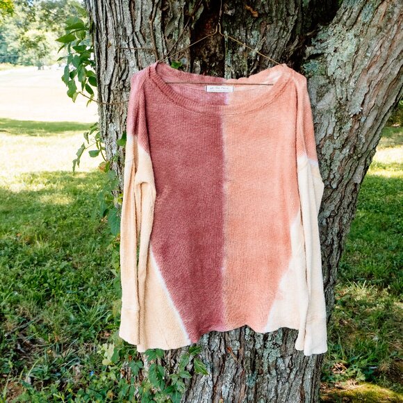 We the free Logan Tee in Star Anise Combo Ribbed tunic top Size S Free People - Picture 2 of 4